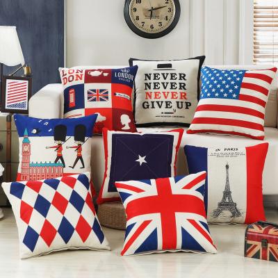 China Viable Wholesale Canvas Printing National Flag Cushion Cover, Printing National Flag Tile Canvas Blanket for sale