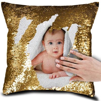 China Viable Wholesale Custom Print Sequin Cushions Sublimation, Sublimation Sequin Cushions, Sequin Sublimation Pillows for sale