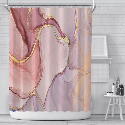 China Wholesale Modern Digital Art Print Design Waterproof Shower Curtain, Bathroom Waterproof Curtain for sale