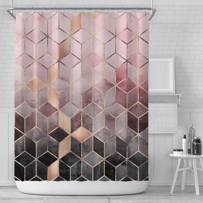 China Wholesale Modern Digital Printing Modern Design Waterproof Shower Curtain, Bathroom Waterproof Curtain for sale