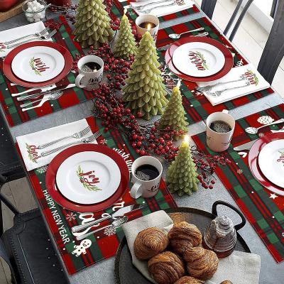 China Wholesale Waterproof Christmas Place Mat,Christmas Place Mats For Dining Table,Table Place Mat Christmas Decoration for sale