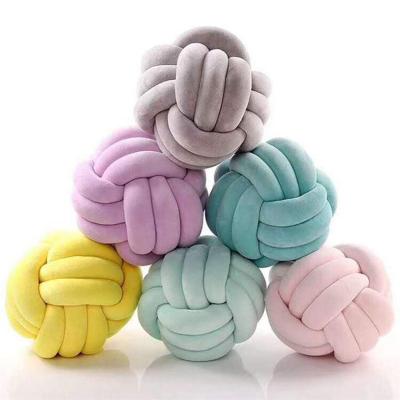 China Wholesale Amazon Best Selling Viable Popular Knot Pillow, Colorful Knotted Ball Pillow, Cute Baby Pillow Knot for sale