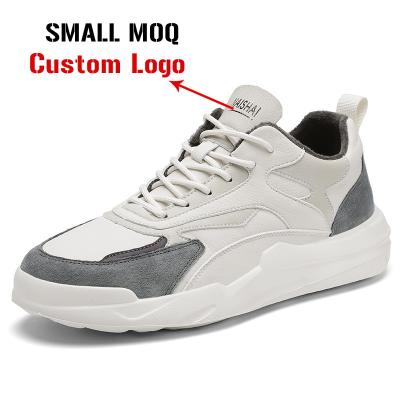 China Fashion Trend Microfiber Sports Shoes Factory High Quality LOGO Customize Casual Sneakers For Men for sale