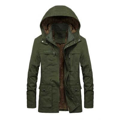 China Men's Cotton Anorak Embroidered Waterproof Jacket Men's Warm Winter Coats Long for sale