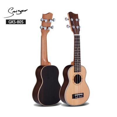 China Grape Finish China Cedar Acoustic Ukulele Soprano Sopranino Solid Satin Ukulele Wholesale for sale