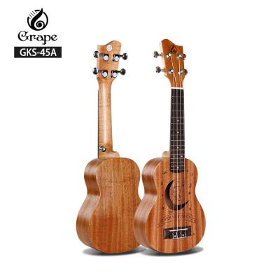 China 21 inch mahogany mahogany ukulele soprano china grape soprano ukulele best brand wholesale for kids for sale