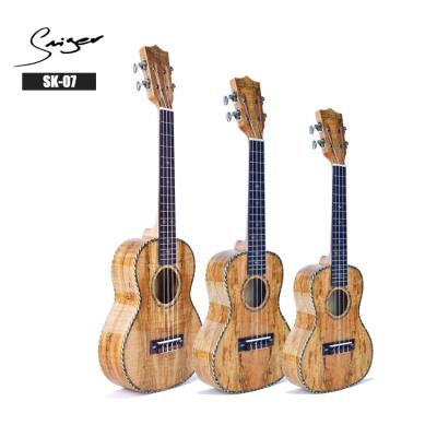 China High Gloss Finish Ukulele OEM Vintage Split Headstock Handmade Ukulele for sale