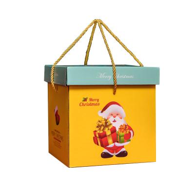 China Recyclable Custom Fruit Snacks Container Box Fixed Box Factory Price Wholesale Gift Set Square Gift Box With Ribbon for sale