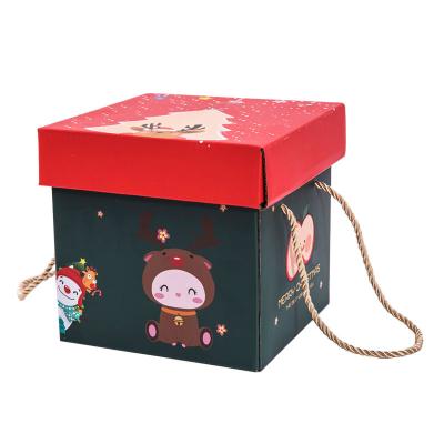 China Customization Recyclable Luxury Gift Box Snack Box Square Ribbon Gift Box for sale