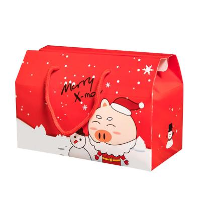 China Recyclable Christmas Apple Gift Wrap Paper Gift Box for sale