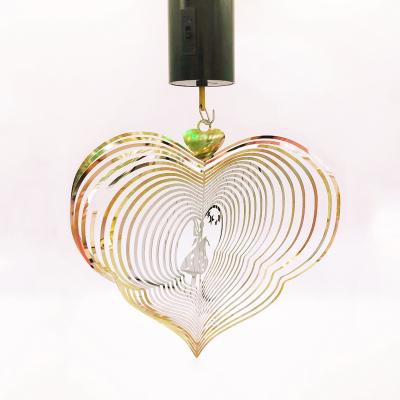 China Morden Art Business Gift Christmas Kc Luxury Folk Etching Custom Craved Wind Spinner Etching Steel Candle Acceptble Rotation Motor Pendant for sale