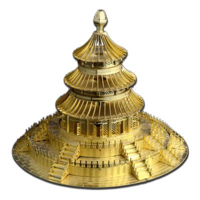 China China Factory 3D Metal Assembly Temple of Heaven Toy Craft Folk Art Bookmark DIY Model Etched Metal Steel China, Bronze and Collectible for sale