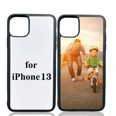 China Free Shipping Wholesale Clear Black Color 2d Sublimation Case High Quality Blank PC Tpu Shockproof Rubber Phone Cases For Iphone 12 for sale