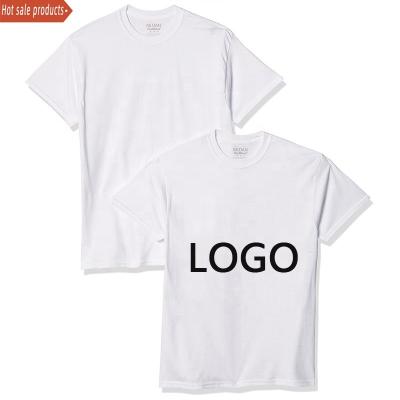 China Wholesale Anti-Wrinkle Logo Sublimation Blank White Tshirt Custom Made Simple 100% Polyester Men's Unisex T-shirt for sale