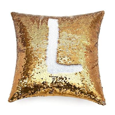 China Hot sale anti-static production sequin pillowcase sequin printing pillowcase two color hug pillowcase for sale