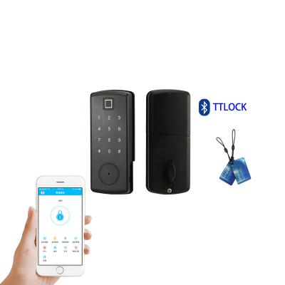 China Digital Front Door Lock WiFi Smart Fingerprint Door Lock BLE APP Controlled 100 pcs for sale