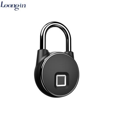 China Zinc Alloy Keyless Biometric Smart Fingerprint Padlock Drawer Lock For Cabinets, Suitcase Backpacks Luggage for sale