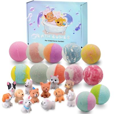 China Whole Sale Custom Handmade Hotel Spa Home Spa Maker Kids Bath Bombs With Surprise Toys Inside Funny Bath Bomb for sale