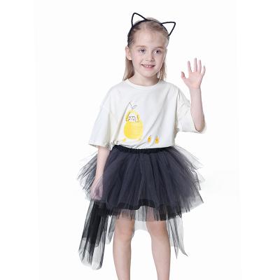 China 2022 Anti-wrinkle fashion trend girl's princess layered dress Tulle tutu skirt sequin dress beautiful for girls for sale