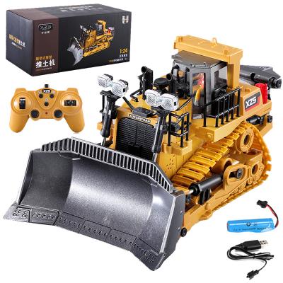 China High quality RC model kids crawler rc remote control alloy diecast engine model vehicle bulldozer truck for sale