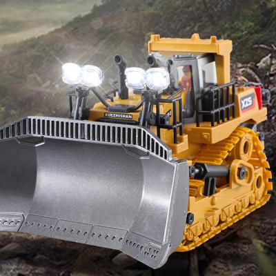 China Remote Control RC Model Large Stock Top Quality Kids Crawler rc Alloy Diecast Diecast Model Vehicle Bulldozer Truck for sale