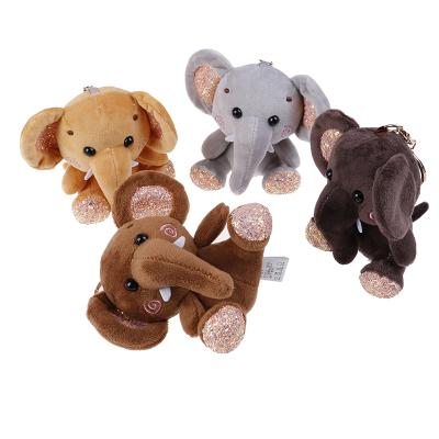 China Cute Plush 10cm Elephant Plush Stuffed Key Chain Toys Lovely Doll Christmas For Children Valentine Present Keychain Kids Gift for sale