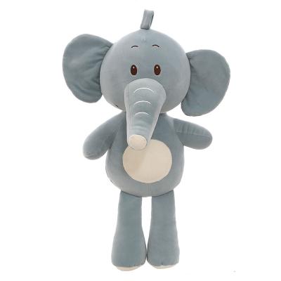 China 2021 Super Soft Blue OEM Cute Logo Design Plush Elephant Stuffed Animal Plush Toy Pillow Wholesale Elephant for sale