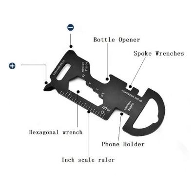 China Viable Outdoor EDC Tool Stainless Steel Multi-Function Tool as Key and Bottle Chain Screwdriver Opener Tool for sale