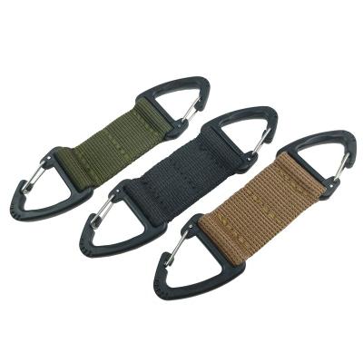 China Nylon Main Chain Hanging Clip Kit Tactical Bag Molle Strap Carabiner Quickdraws Hook Webbing Buckle Belt Outdoor Outdoor Camping Gear for sale