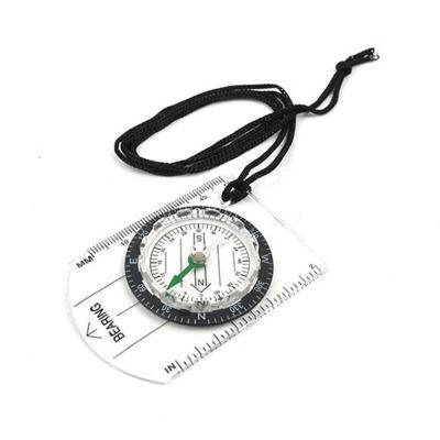 China Outdoor Accessories Survival Tool Map Ruler Scale Multifunctional Outdoor Transparent Wilderness Compass for sale