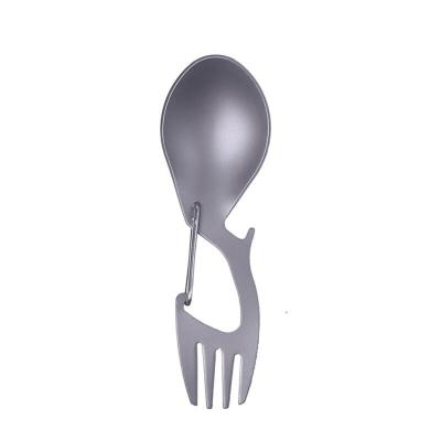 China Lightweight Multifunctional 3 in 1 Stainless Steel Spork Picnic Tableware Outdoor Camping Tools for sale