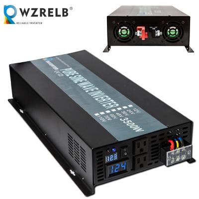 China 3500w 3.5kw 24v dc to ac 220v off grid power single phase pure sine wave inverter with LED display 460*207*93MM for sale