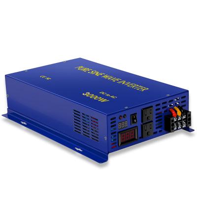 China WZRELB 3000W Pure Sine Wave Inverter 12 24V DC To 120V 220V AC Surge 6000 Watt Power Inverter For Solar System , Home Grid 45*24*9.5CM for sale