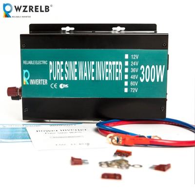 China 300w 12V DC to AC 220V Single Phase Pure Sine Wave Inverter with LED Display 255*205*90mm for sale