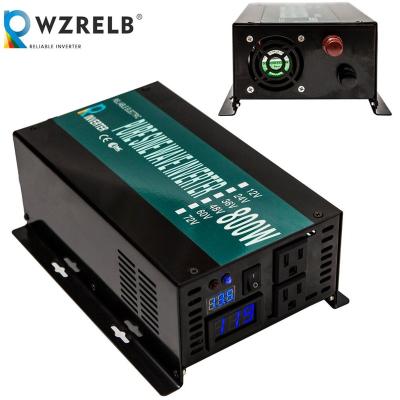 China 800w 24v dc to ac 230v240v off grid power single phase pure sine wave inverter with LED display 240*175*95mm for sale