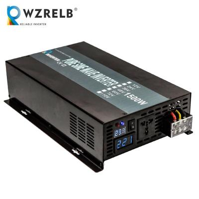 China 1500w 1.5kw 36v dc to ac 220v off grid power single phase pure sine wave inverter with LED display 360*205*95MM for sale