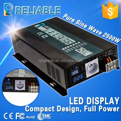 China hot sale 12v 230v 2500w to full power 5000w pure sine wave power inverter 360*205*90mm for sale