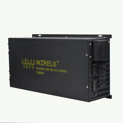 China WZRELB 7000W Pure Sine Wave Solar Power Inverter 12V 24V 36V 48V DC to 120V 220V 230V 240V AC Converter Car Inverter 71*39*26cm for sale