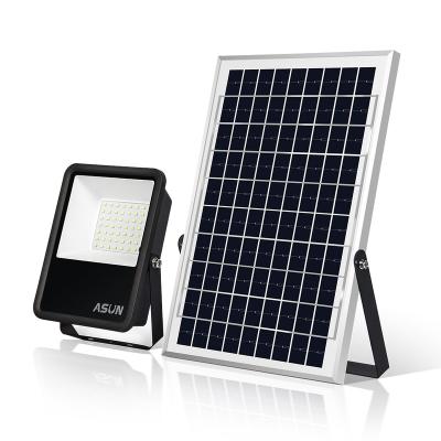 China 130Lm/W IP66 Outdoor Solar Flood Light Waterproof and Lightning Protection With PC Anti-Rejection Glass Sight for sale