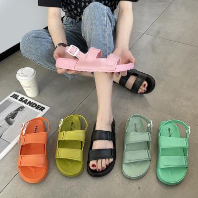 China High Quality Summer Women New Refine Color Sandals Slides Shoes For Women 2021 for sale