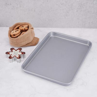 China Sustainable 13 Inch Rectangle Bakeware Bake Sheet Tray Oven Racks Nonstick Trays Set For Bake Nonstick Sheet for sale