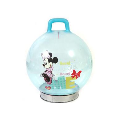 China Inflatable Toy Hopper Ball With Square Handle Ball PVC Bouncy Toy Ball for sale