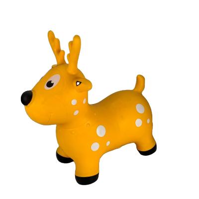 China Kids Inflatable Jumping Animal Hopper Toy Hopper Deer Bouncy Animal Toy for sale