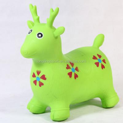 China Inflatable Toy PVC Inflatable Jumping Deer Animal Toy For Kids With Colorful Painting for sale