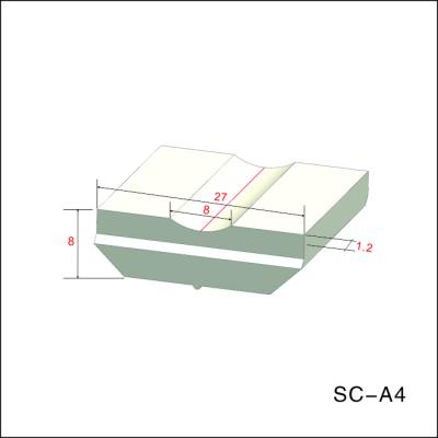 China Alrededor del surco de 8m m que suelda con autógena la soldadura radiográfica de cerámica de la tira de apoyo el 100% en venta