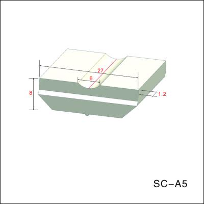 Cina Nastro di saldatura ceramico pesante di industrie SMAW di montaggio che appoggia la scanalatura di 8mm in vendita