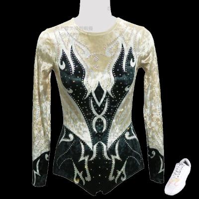 China New Style Girls Gymnastics Leotard Dancer Embroidery Dance Shiny Wholesale Kids Breathable Sporty Activewear for sale