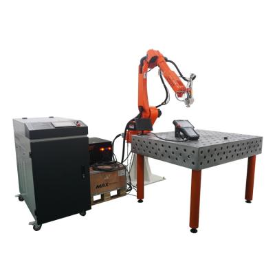 China Hotels 6Axis 1Kw 2KW 3KW Automatic CW Fiber Equipment Wire Metal Prices Robot Arm Laser Welding Machine for sale