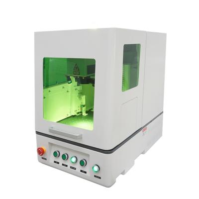 China Water Cooled Raycus Enclosed Fiber Laser Engraving Machine 50w 100w Laser Source Gold Silver Metal Jewelry Marking Machine for sale