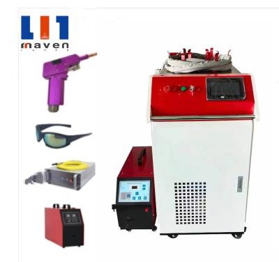 China Hotels 2022 max fiber laser jpt raycus machine 1kw 1.5kw 2kw steel welds / 4 axis handheld metal fiber laser max portable for sale